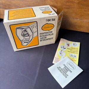 Vintage Sunbeam Mixmaster Juicer Attachment 994-361 w Box